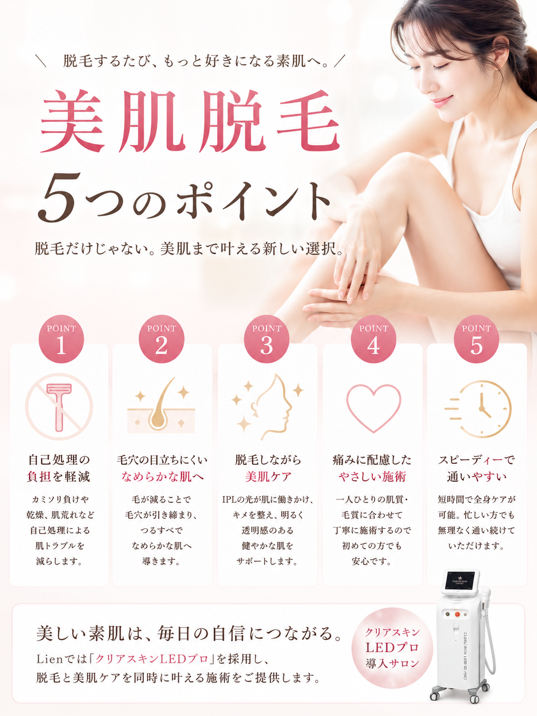 美肌脱毛のイメージ